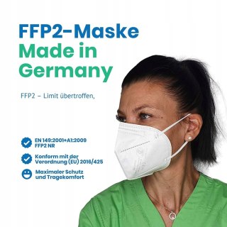 50x MASKA MASECZKA OCHRONNA FFP2 5S BIAŁA 50 SZTUK