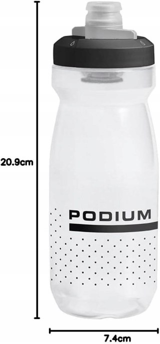 BIDON ROWEROWY CAMELBAK PODIUM 620ML BEZBARWNY JET VALVE