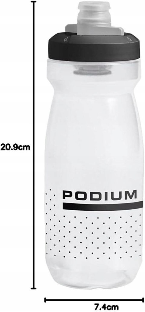 BIDON ROWEROWY CAMELBAK PODIUM 620ML BEZBARWNY JET VALVE