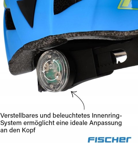 KASK ROWEROWY MIEJSKI Z DASZKIEM FISCHER URBAN L/XL 58-61CM NIEBIESKI