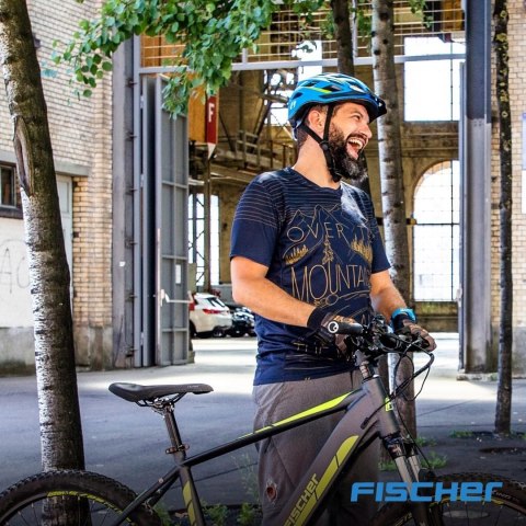 KASK ROWEROWY MIEJSKI Z DASZKIEM FISCHER URBAN L/XL 58-61CM NIEBIESKI
