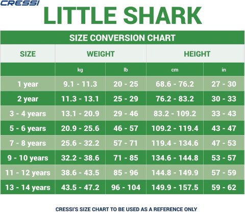 PIANKA NEOPRENOWA DZIECIĘCA KRÓTKA CRESSI LITTLE SHARK 2MM 11/12 LAT