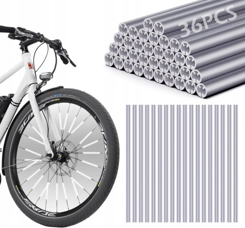 RURKI ODBLASKOWE NA SZPRYCHY ROWERU PASKI ODBLASKI PATYCZKI ZESTAW 36 SZTUK RURKI ODBLASKOWE NA SZPRYCHY ROWERU PASKI ODBLASKI PATYCZKI ZESTAW 36 SZTUK