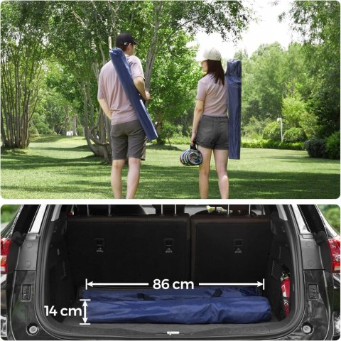 2x KRZESŁO TURYSTYCZNE KEMPINGOWE SKŁADANE Z OPARCIEM SONGMICS 2 SZTUKI