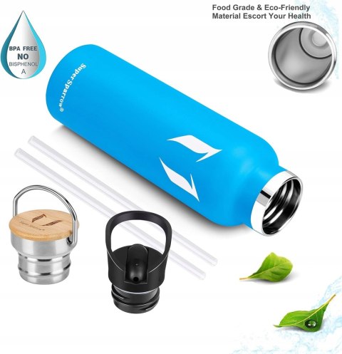 BIDON TERMICZNY BUTELKA NA WODĘ TERMOS SUPER SPARROW 620ML