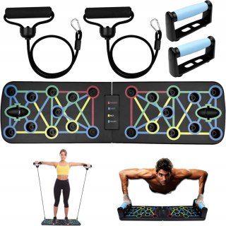 DESKA UCHWYTY DO POMPEK ĆWICZEŃ PLATFORMA PUSH UP BOARD WIELOFUNKCYJNA