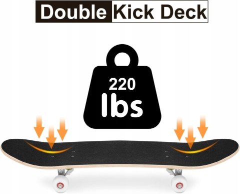 DESKOROLKA SKATEBOARD KLASYCZNA ABEC-7 KÓŁKA 50MM 85A PU WESKATE