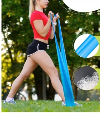 GUMY TAŚMY OPOROWE DO ĆWICZEŃ FITNESS 4 SZTUKI 2M + ETUI GYMERK