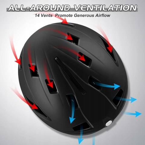 KASK NARCIARSKI SNOWBOARDOWY Z SZYBĄ ODOLAND M 57-59CM CZARNY