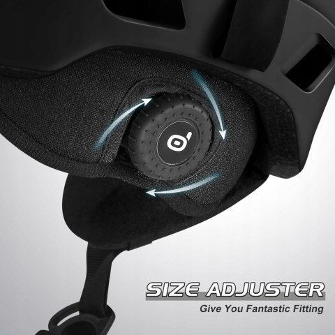 KASK NARCIARSKI SNOWBOARDOWY Z SZYBĄ ODOLAND M 57-59CM CZARNY