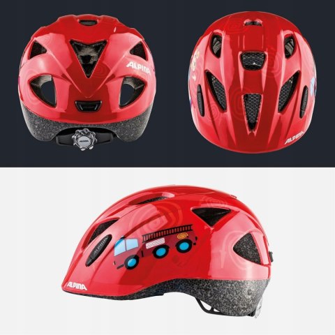 KASK ROWEROWY DZIECIĘCY ALPINA XIMO 45-49CM FIREFIGHTER CZERWONY