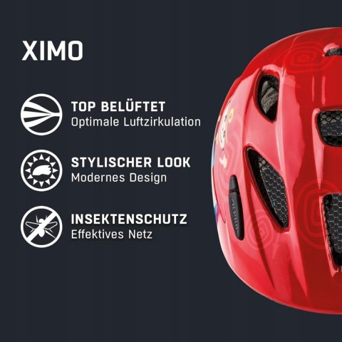 KASK ROWEROWY DZIECIĘCY ALPINA XIMO 45-49CM FIREFIGHTER CZERWONY