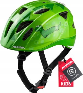 KASK ROWEROWY DZIECIĘCY ALPINA XIMO FLASH 45-49CM DINO ZIELONY