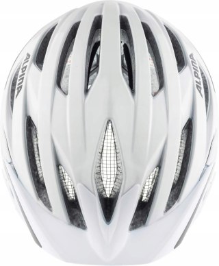 KASK ROWEROWY MIEJSKI LAMPA LED ALPINA HAGA 58-63CM BIAŁY WHITE GLOSS