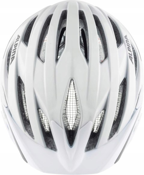 KASK ROWEROWY MIEJSKI LAMPA LED ALPINA HAGA 58-63CM BIAŁY WHITE GLOSS