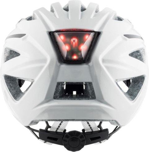 KASK ROWEROWY MIEJSKI LAMPA LED ALPINA HAGA 58-63CM BIAŁY WHITE GLOSS