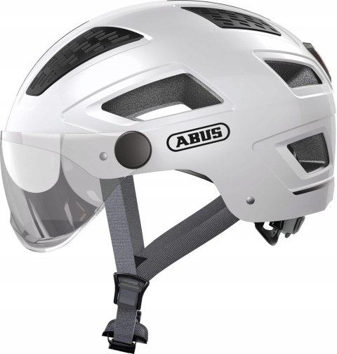 KASK ROWEROWY Z SZYBĄ ABUS HYBAN 2.0 ACE L 56-61CM POLAR WHITE BIAŁY