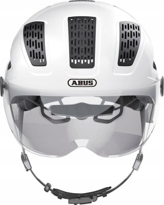 KASK ROWEROWY Z SZYBĄ ABUS HYBAN 2.0 ACE L 56-61CM POLAR WHITE BIAŁY
