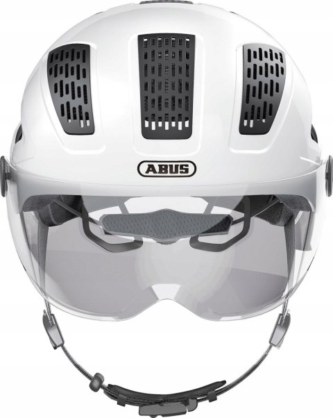 KASK ROWEROWY Z SZYBĄ ABUS HYBAN 2.0 ACE L 56-61CM POLAR WHITE BIAŁY