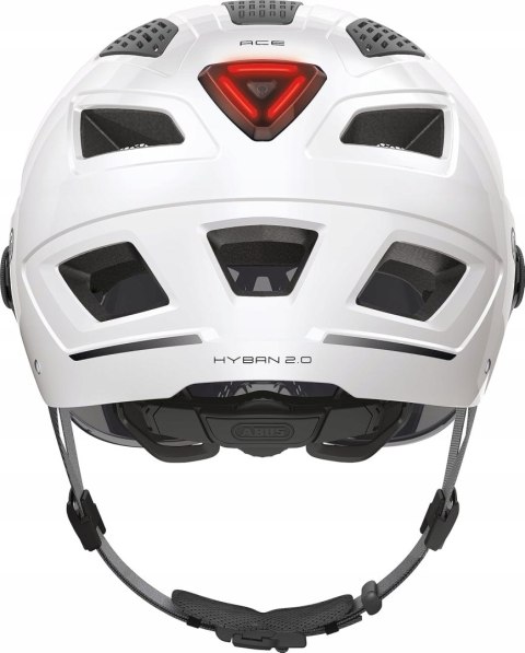 KASK ROWEROWY Z SZYBĄ ABUS HYBAN 2.0 ACE L 56-61CM POLAR WHITE BIAŁY