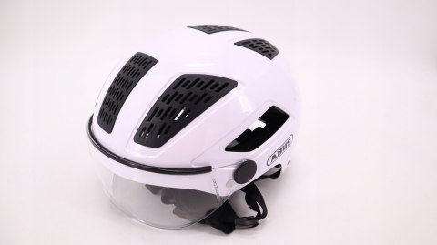 KASK ROWEROWY Z SZYBĄ ABUS HYBAN 2.0 ACE L 56-61CM POLAR WHITE BIAŁY