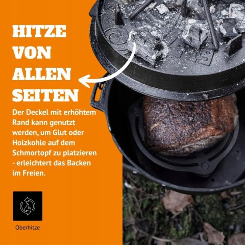 KOCIOŁEK GARNEK ŻELIWNY NA NÓŻKACH PETROMAX FT9 7,5L DUTCH OVEN
