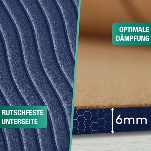 MATA KORKOWA DO JOGI ĆWICZEŃ FITNESS LINIE CIAŁA 183x65x0,6CM NAJATO
