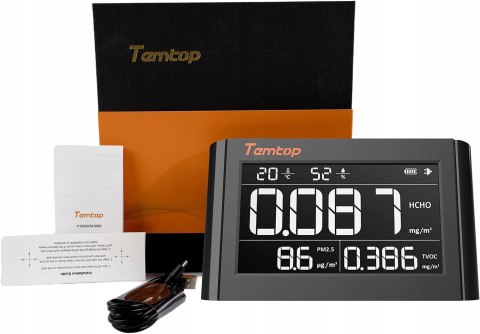 MONITOR JAKOŚCI POWIETRZA TEMPTOP M1000 PM2,5 HCHO TVOC MONITOR JAKOŚCI POWIETRZA TEMPTOP M1000 PM2,5 HCHO TVOC