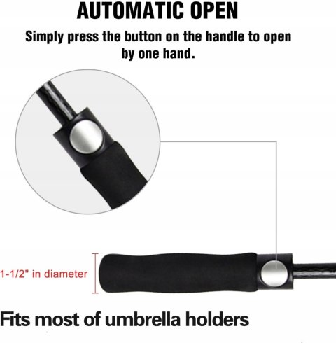 PARASOLKA PARASOL GOLFOWY WŁÓKNO SZKLANE 158CM GRANATOWY ACEIken