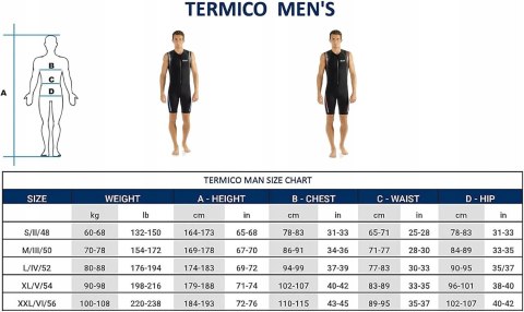 PIANKA NEOPRENOWA MĘSKA KRÓTKA CRESSI TERMICO MAN 2,5MM R. 3XL/7