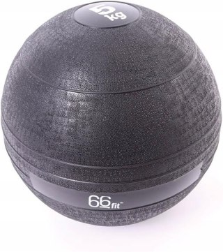 PIŁKA LEKARSKA TRENINGOWA DO ĆWICZEŃ SLAM BALL CROSSFIT 5KG 66FIT CZARNA