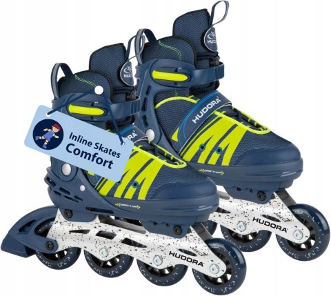 ROLKI DZIECIĘCE DAMSKIE REGULOWANE ŁYŻWOROLKI HUDORA COMFORT R. 35-40