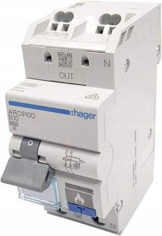 WYŁĄCZNIK NADPRĄDOWY HAGER ARC913D AFDD + LS 1P+N 13A/6kA