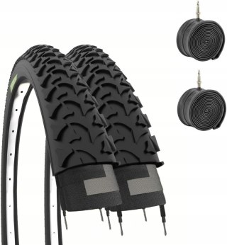 2x OPONA ROWEROWA MTB 26" 26x1.95 50-559 2 SZTUKI ECOVELO + 2x DĘTKA