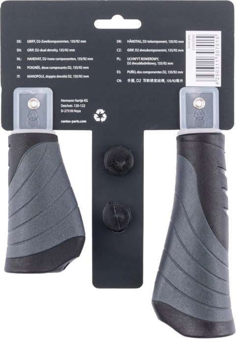 CHWYTY ROWEROWE ERGONOMICZNE GRIPY ANTYPOŚLIZGOWE RĄCZKI CONTEC D2