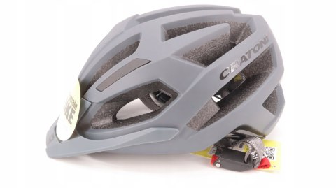 KASK ROWEROWY Z DASZKIEM CRATONI C-FLASH M-L 56-59CM GREY
