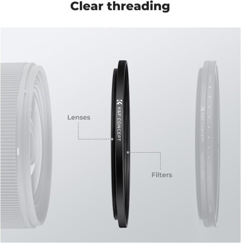 PIERŚCIEŃ REDUKCYJNY ADAPTER FILTRA K&F CONCEPT STEP-UP 52-67MM 2 SZTUKI PIERŚCIEŃ REDUKCYJNY ADAPTER FILTRA K&F CONCEPT STEP-UP 52-67MM 2 SZTUKI