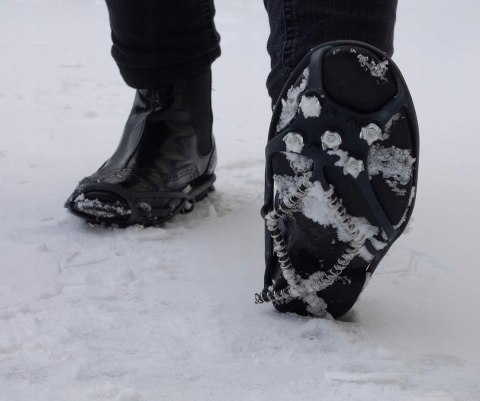 RACZKI TURYSTYCZNE NA BUTY NAKŁADKI ANTYPOŚLIZGOWE KOLCE 37-43