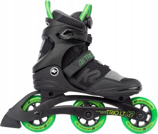 ROLKI FITNESS REKREACYJNE K2 TRIO LT 100 BOA R. 38 24CM CZARNO-ZIELONE