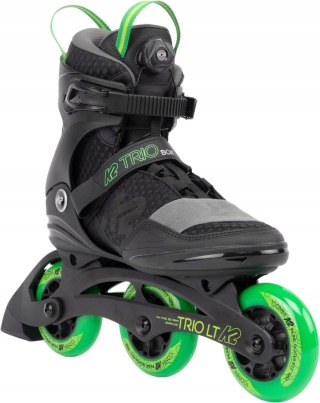 ROLKI FITNESS REKREACYJNE K2 TRIO LT 100 BOA R. 38 24CM CZARNO-ZIELONE