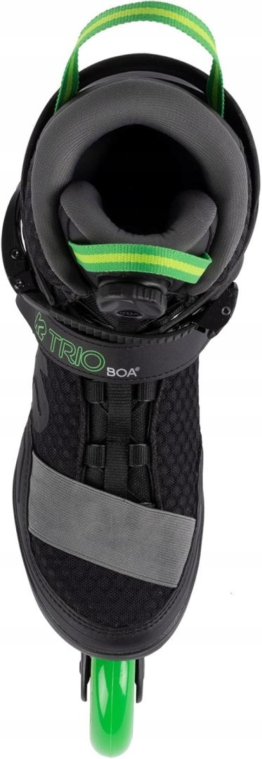 ROLKI FITNESS REKREACYJNE K2 TRIO LT 100 BOA R. 38 24CM CZARNO-ZIELONE
