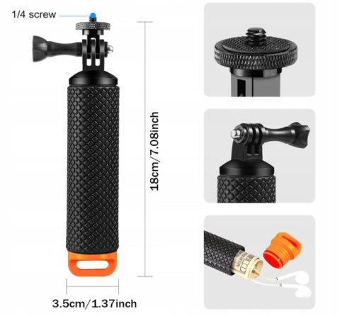 UCHWYT WYPORNOŚCIOWY BOJKA PŁYWAK DO GOPRO DJI OSMO ACTION 4