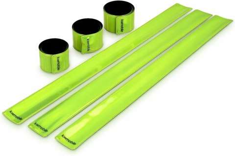 6x OPASKA ODBLASKOWA ŻÓŁTA SAMOZATRZASKOWA WIDOCZNA 34CM 6 SZTUK