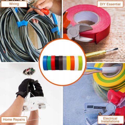 6x TAŚMA IZOLACYJNA IZOLACJA 17MM 20M DUCT TAPE 6 SZTUK 6x TAŚMA IZOLACYJNA IZOLACJA 17MM 20M DUCT TAPE 6 SZTUK