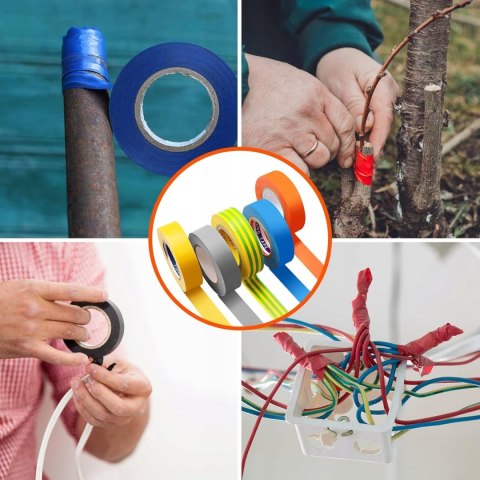 6x TAŚMA IZOLACYJNA IZOLACJA 17MM 20M DUCT TAPE 6 SZTUK 6x TAŚMA IZOLACYJNA IZOLACJA 17MM 20M DUCT TAPE 6 SZTUK