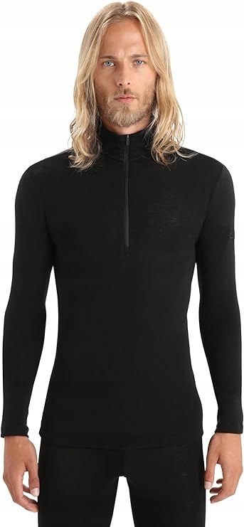 BLUZA MĘSKA SPORTOWA ICEBREAKER MERINO 175 EVERYDAY R. S CZARNA