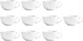 FILIŻANKA PORCELANOWA DO CAPPUCCINO 10 SZTUK 285ML BIAŁA OLYMPIA GG870