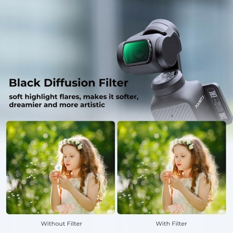 FILTR DYFUZYJNY HD BLACK DIFFUSION 1/4 K&F CONCEPT DO DJI OSMO POCKET 3