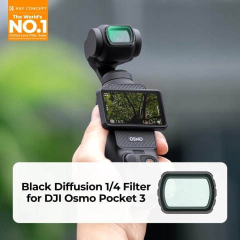 FILTR DYFUZYJNY HD BLACK DIFFUSION 1/4 K&F CONCEPT DO DJI OSMO POCKET 3