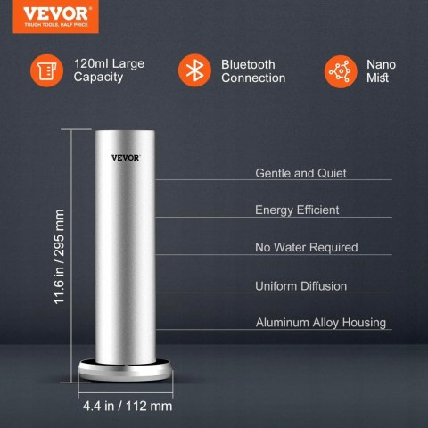 INTELIGENTNY DOMOWY DYFUZOR ZAPACHOWY VEVOR 120ML BLUETOOTH